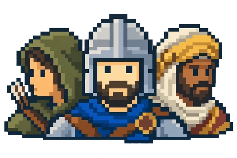 An infantry commander, archer and cavalry leader from the world of ageof.io.